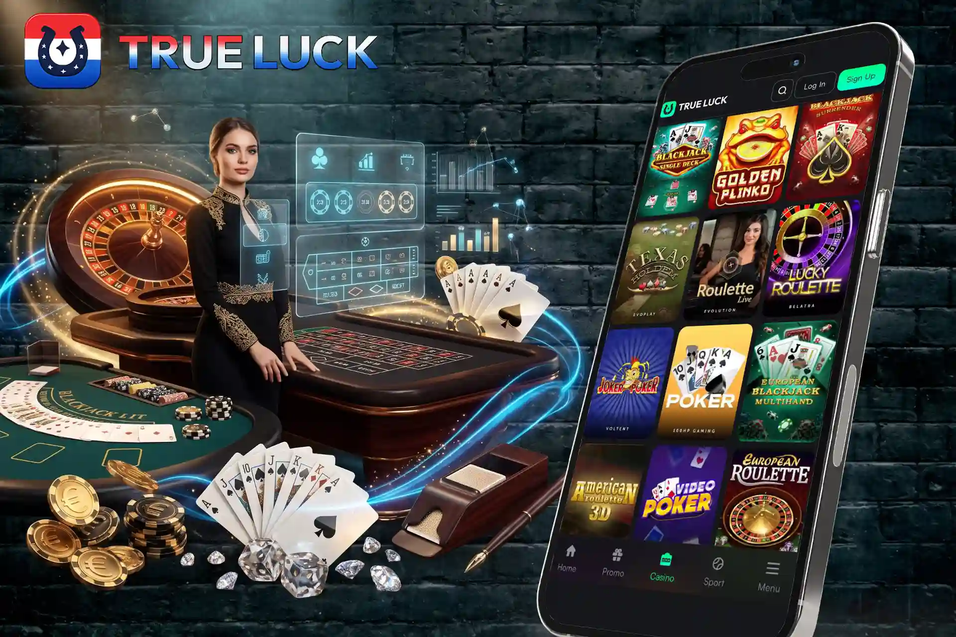 Live casino met roulette, blackjack, baccarat en professionele live dealers